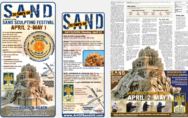 Cultural Marketing Initiative Art of Sand Portfolio Newspaper Ads