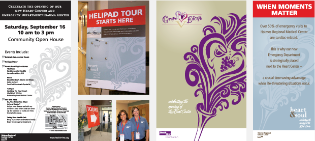 Signage Design / collateral / Facility Launch - Health First Heart Center 