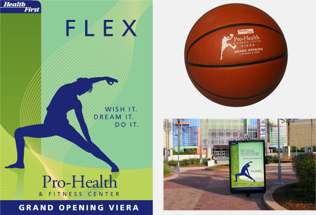Health First Pro Health & Fitness Campaign / Direct Mail / signage 