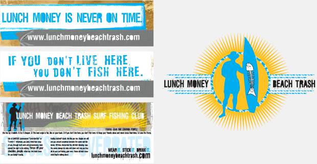 Lunch Money Beach Trash Portfolio Stickers